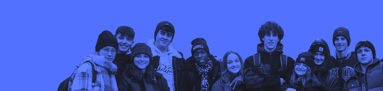 quality framework duotone image of young people