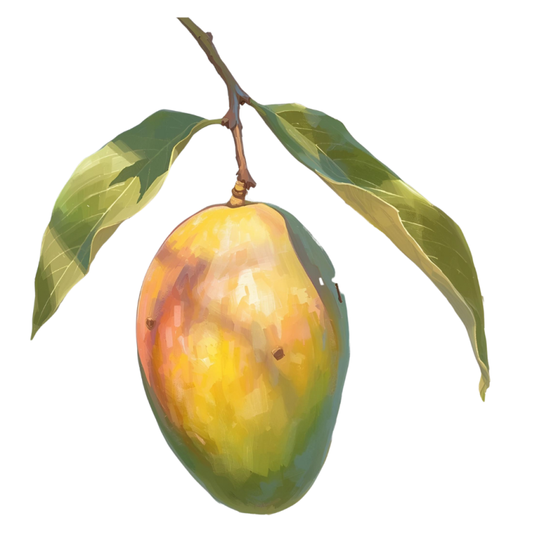 oil painting of a mango