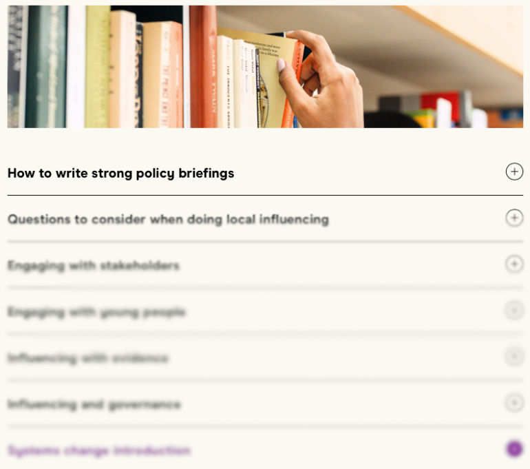 Local influencing library preview