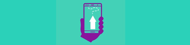 remote support toolkit icon of phone with arrow