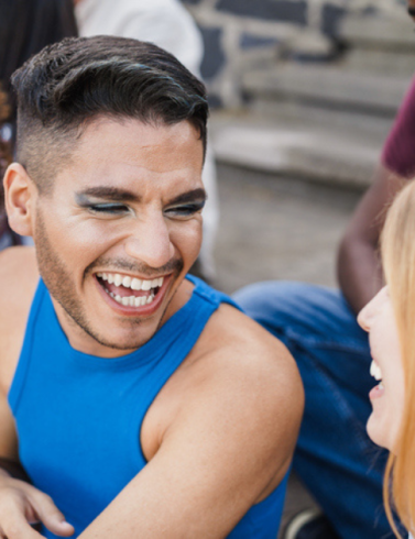 young people smiling